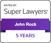 Rated By Super Lawyers | John Rock | 5 Years